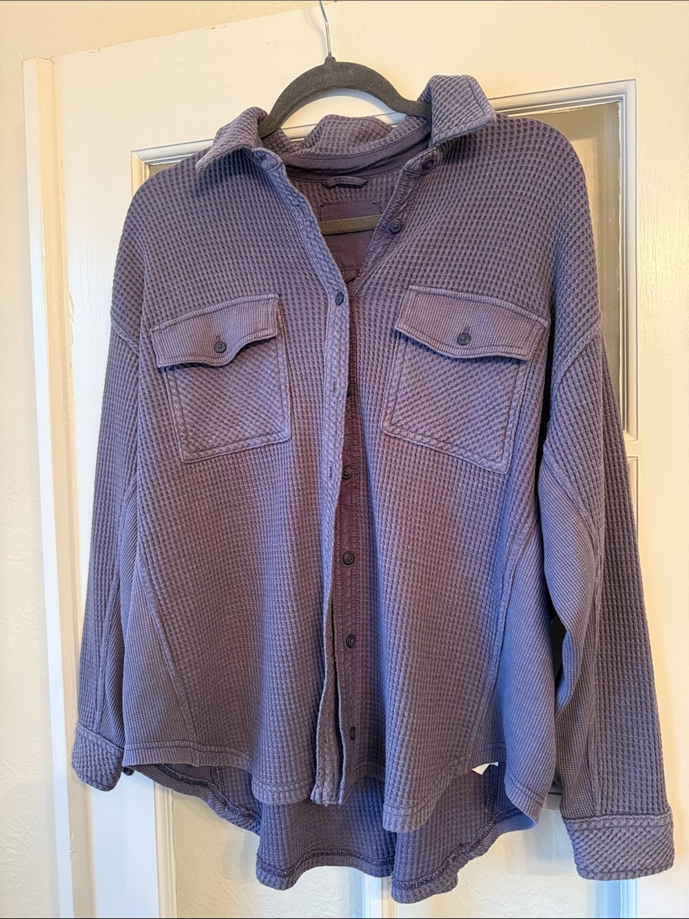 Aerie Soft Waffle Button-Up Shirt Jacket